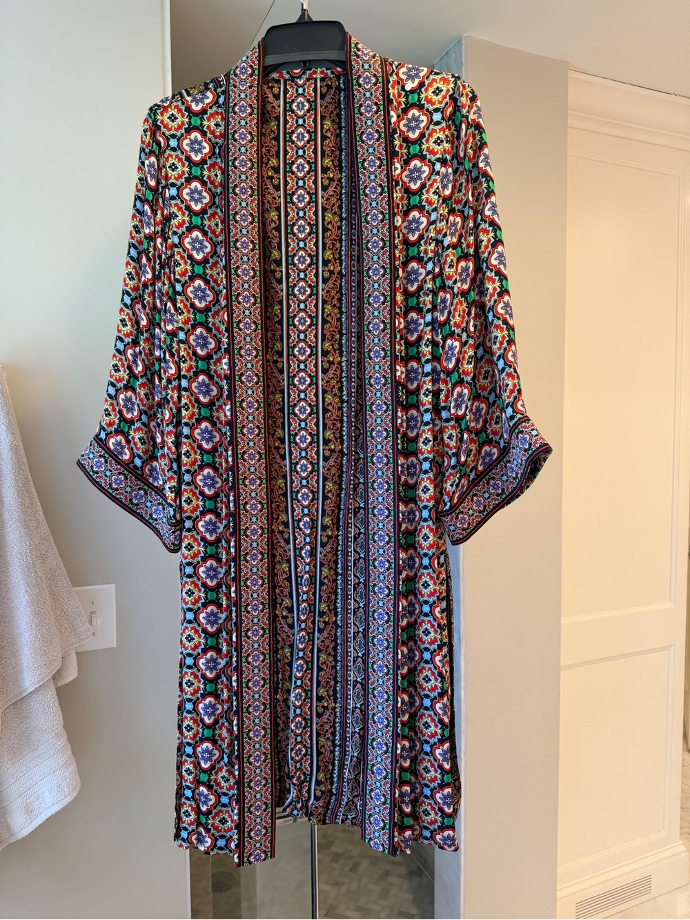 Alice & Olivia Multicolor Patterned Kimono Duster size small